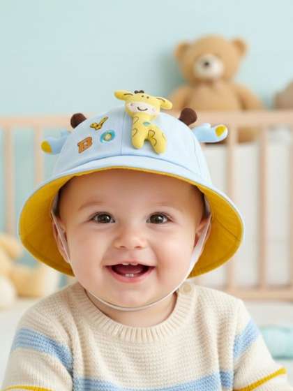 Ziory Unisex Kids
                    Embroidered Caps