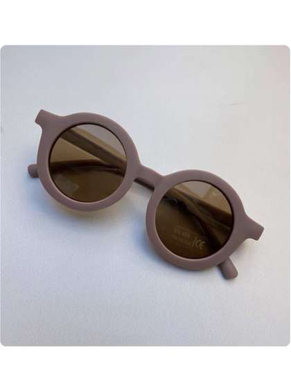 RUGGINE Unisex Kids
                      Black Lens & Purple Round Sunglasses