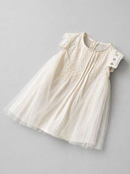 Sparklepop Girls Round
                    Neck A-Line Midi Dress