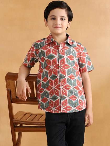 Fabindia Boys Floral
                    Printed Casual Shirt
