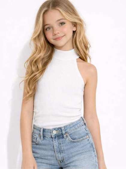 RAMIAAZ Girls Cotton
                    Blend Tops