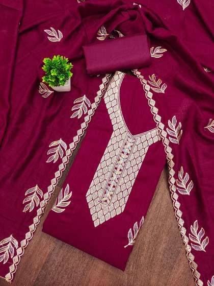 Rangtulika Ethnics
                        Embroidered Viscose Rayon Unstitched Dress
                        Material
