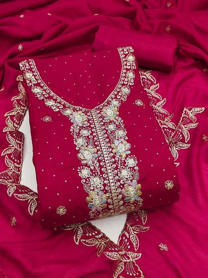 Rangtulika Ethnics
                        Embroidered Unstitched Dress Material