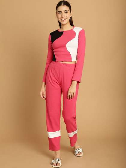 VEE POP Women
                        Colourblocked Night suit