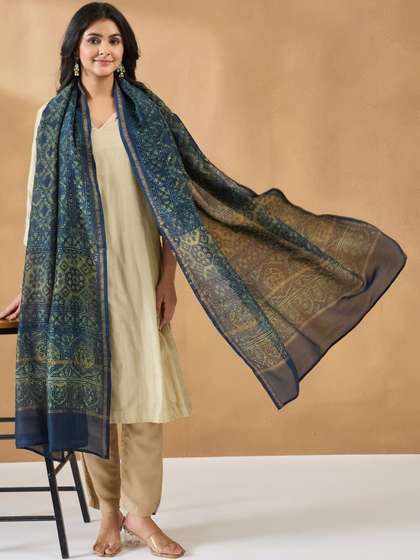 Fabindia Ethnic
                        Motifs Printed Dupatta