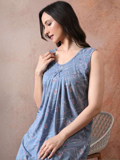 H & Y Apparel
                        Printed Nightdress