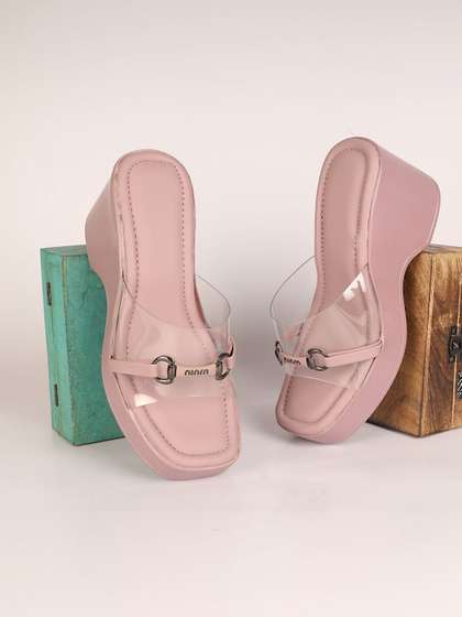CORSICA PU Wedge
                        Mules with Buckles