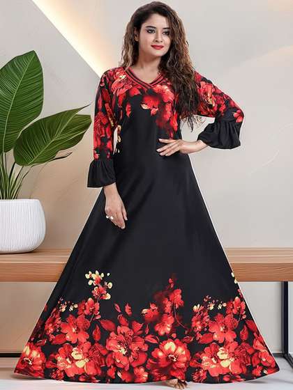 Lovira Printed Maxi
                        Nightdress