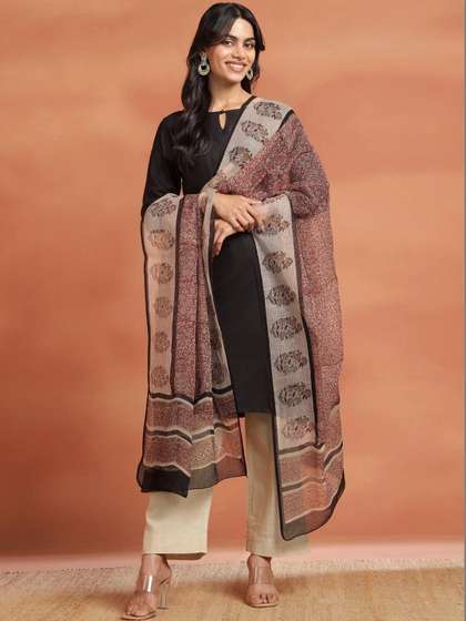 Fabindia Ethnic
                          Motifs Printed Dupatta
