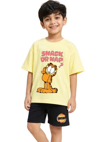Button Bear Boys Printed
                    T-shirt with Shorts