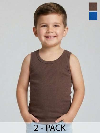 BAESD Boys Pack of 2
                    Self Design Cotton Basic