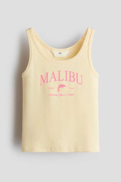 H&M Printed Cotton
                    Vest Top