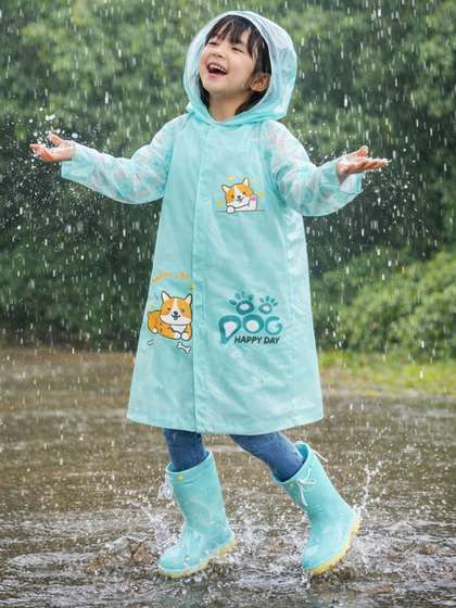 Bold N Elegant
                        Unisex Kids Printed Polyester Rain Jacket