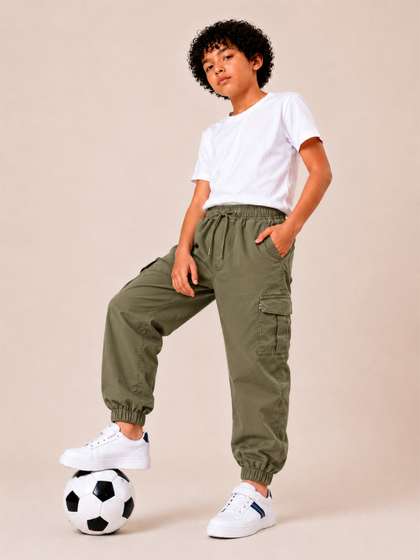 Purple United Kids
                      Boys Olive Jogger Drawcord Waist Easy Movement
                      Comfort Trousers