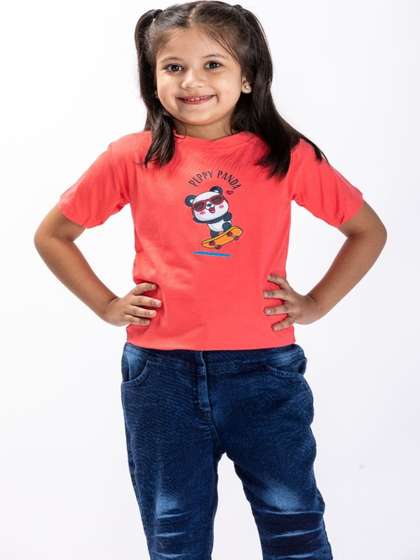 PEPPY THREADS Kids
                    Printed Bamboo T-shirt
