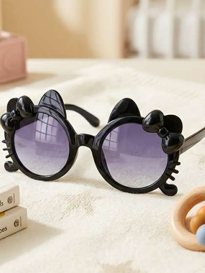 IFLASH Girls Black Lens
                    & Black Butterfly Sunglasses with