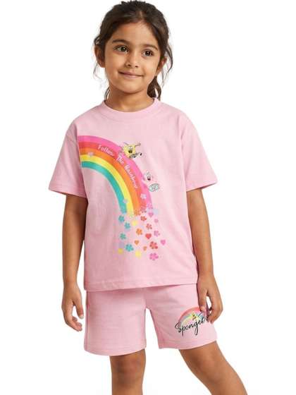 Button Bear Girls
                      Printed T-shirt with Shorts