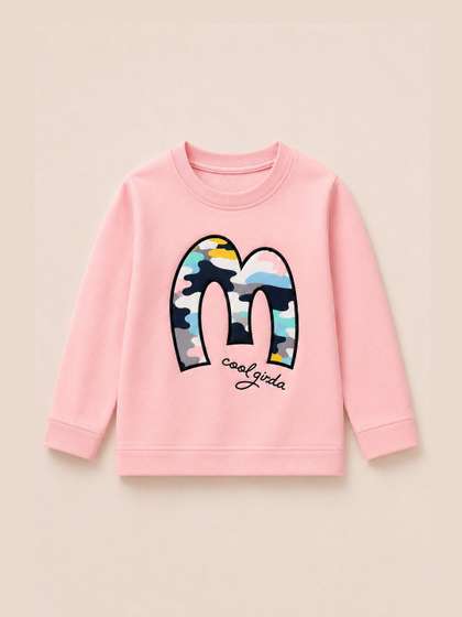 FAVORITE STORE Girls
                      Printed Applique T-shirt