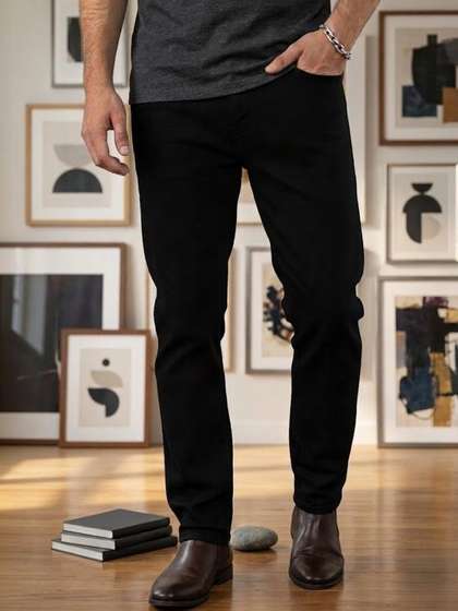FEBRi Men Mid-Rise
                          Applique Jeans