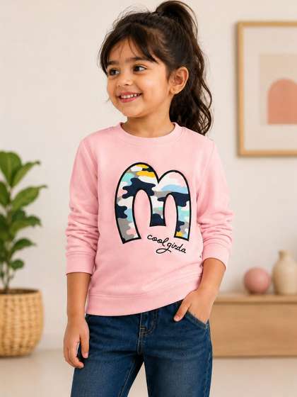 FAVORITE STORE Girls
                    Printed Round Neck Sweatshirt