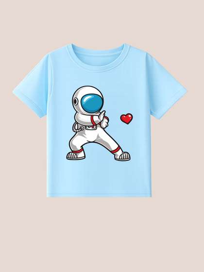 BLUSHES Kids Printed
                      T-shirt with Mask