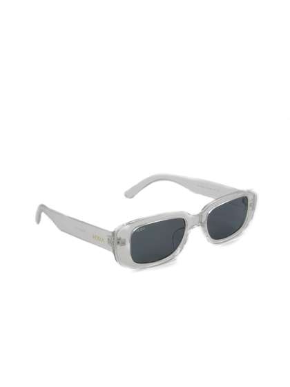 HEXXA Unisex Black Lens
                    & White Oversized Sunglasses with