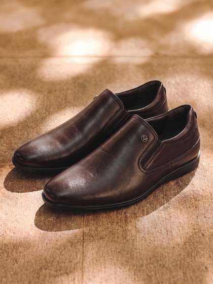 Van Heusen Men
                        Leather Square Toe Slip On Formal Shoes