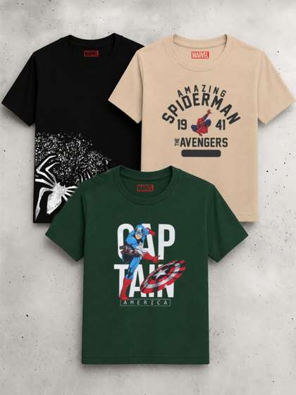 YK Marvel Boys 3 Printed
                    T-shirt
