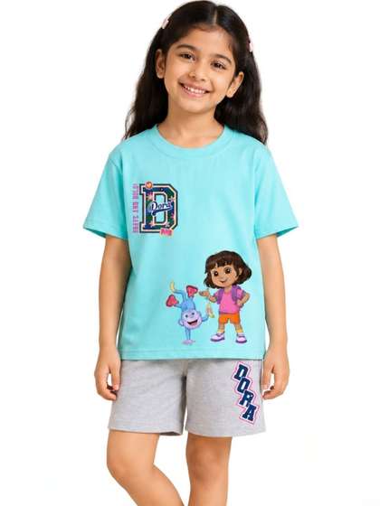 Button Bear Girls
                    Printed T-shirt with Shorts