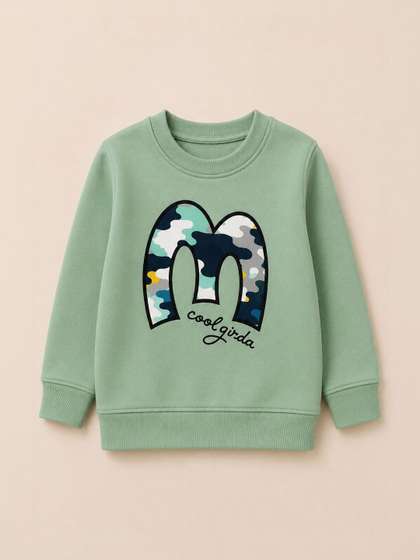 FAVORITE STORE Girls
                      Printed Round Neck Sweatshirt