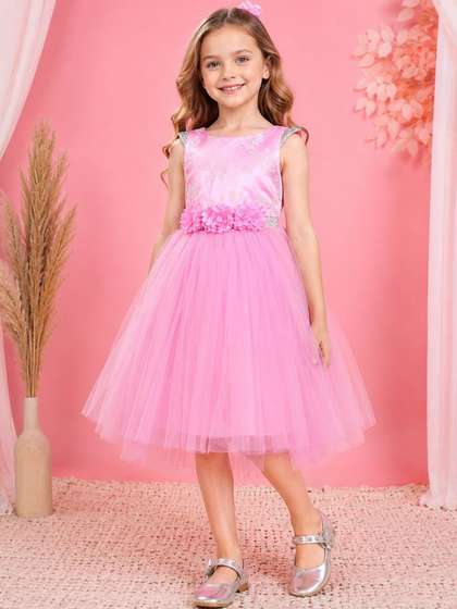 Toy Balloon kids
                    Applique Net Fit & Flare Dress