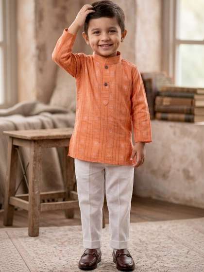 NEW GEN Boys Ethnic
                    Motifs Printed Regular Kurta with Trousers