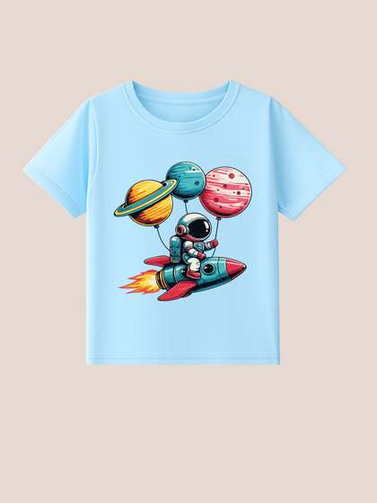 BLUSHES Kids Printed
                      T-shirt with Mask