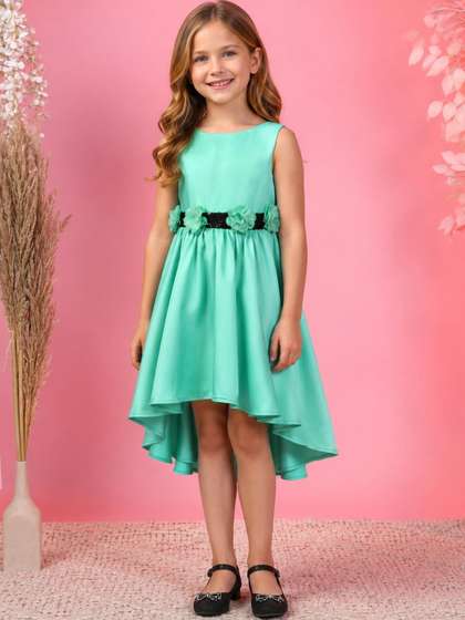Toy Balloon kids
                    Applique Satin Fit & Flare Dress