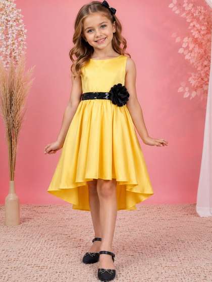 Toy Balloon kids
                      Applique Satin Fit & Flare Dress