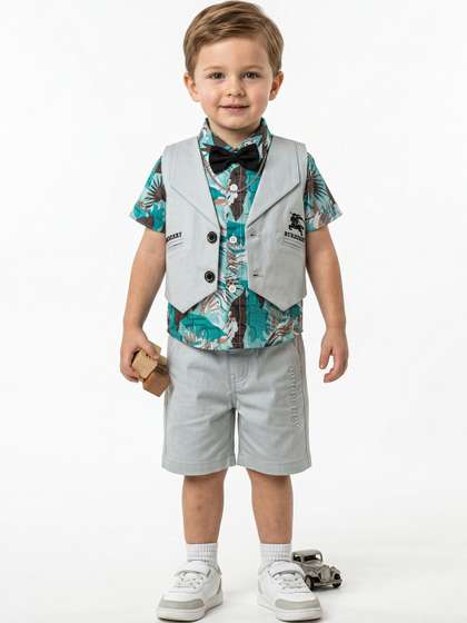 Mr.hero Boys
                            Printed Shirt with Shorts