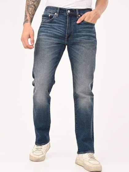 Levis Men Straight Fit Mid-Rise Jeans