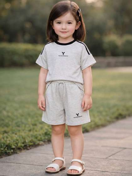 FOREVER FRIDAY Girls
                    Printed T-shirt with Shorts