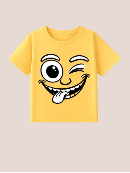 BLUSHES Kids Printed
                    T-shirt with Mask