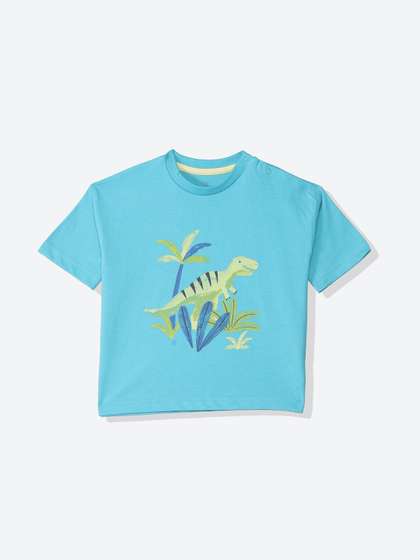 mothercare Boys Round
                    Neck Printed Short Sleeve T-shirt