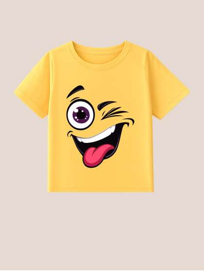 BLUSHES Kids Printed
                    T-shirt with Mask
