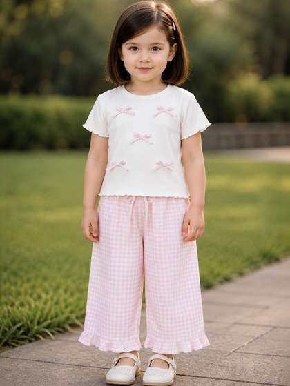 FOREVER FRIDAY Girls
                    Embellished T-shirt with Trousers