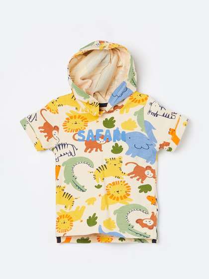 Fame Forever by
                      Lifestyle Boys Printed Hooded T-shirt