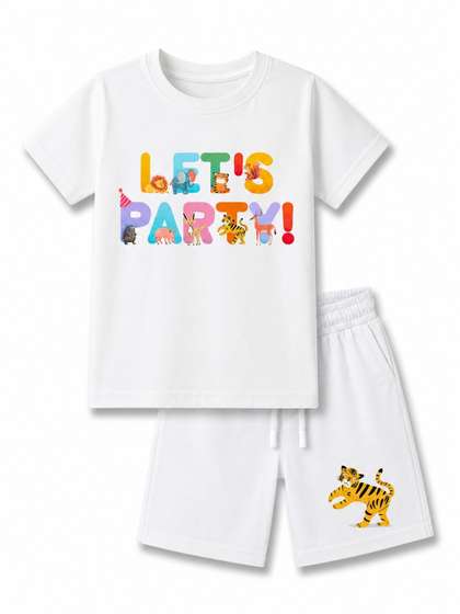 KAVEE Cotton Printed
                    T-shirt with Shorts