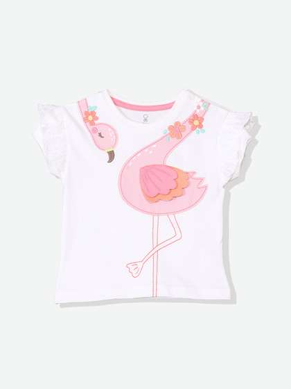 mothercare Girls Printed
                    Pure Cotton T-shirt