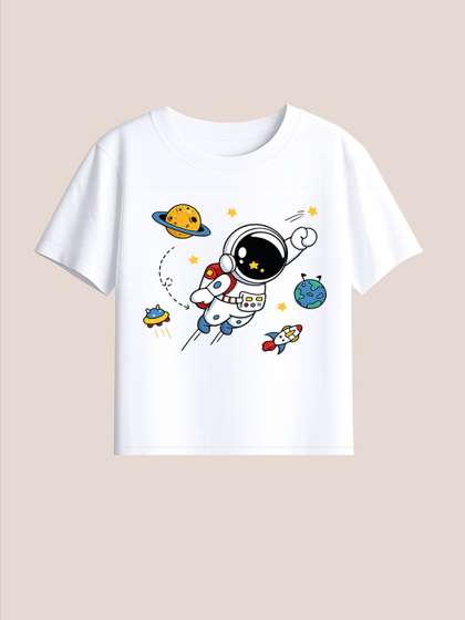 BLUSHES Kids Printed
                    T-shirt with Mask