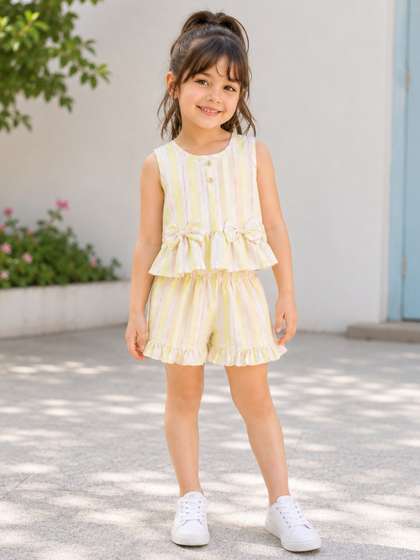 The Magic Wand Girls
                    Striped Top with Shorts