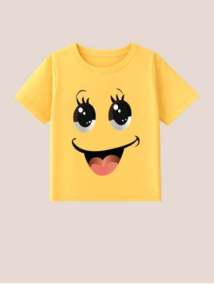 BLUSHES Kids Printed
                    T-shirt with Mask