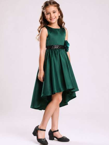 Toy Balloon kids
                    Applique Satin Fit & Flare Dress