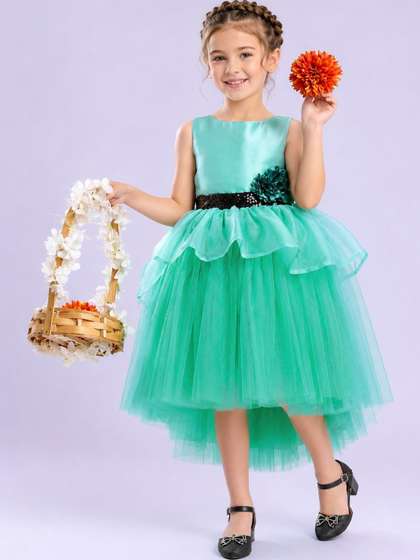Toy Balloon kids
                      Applique Net Fit & Flare Dress
